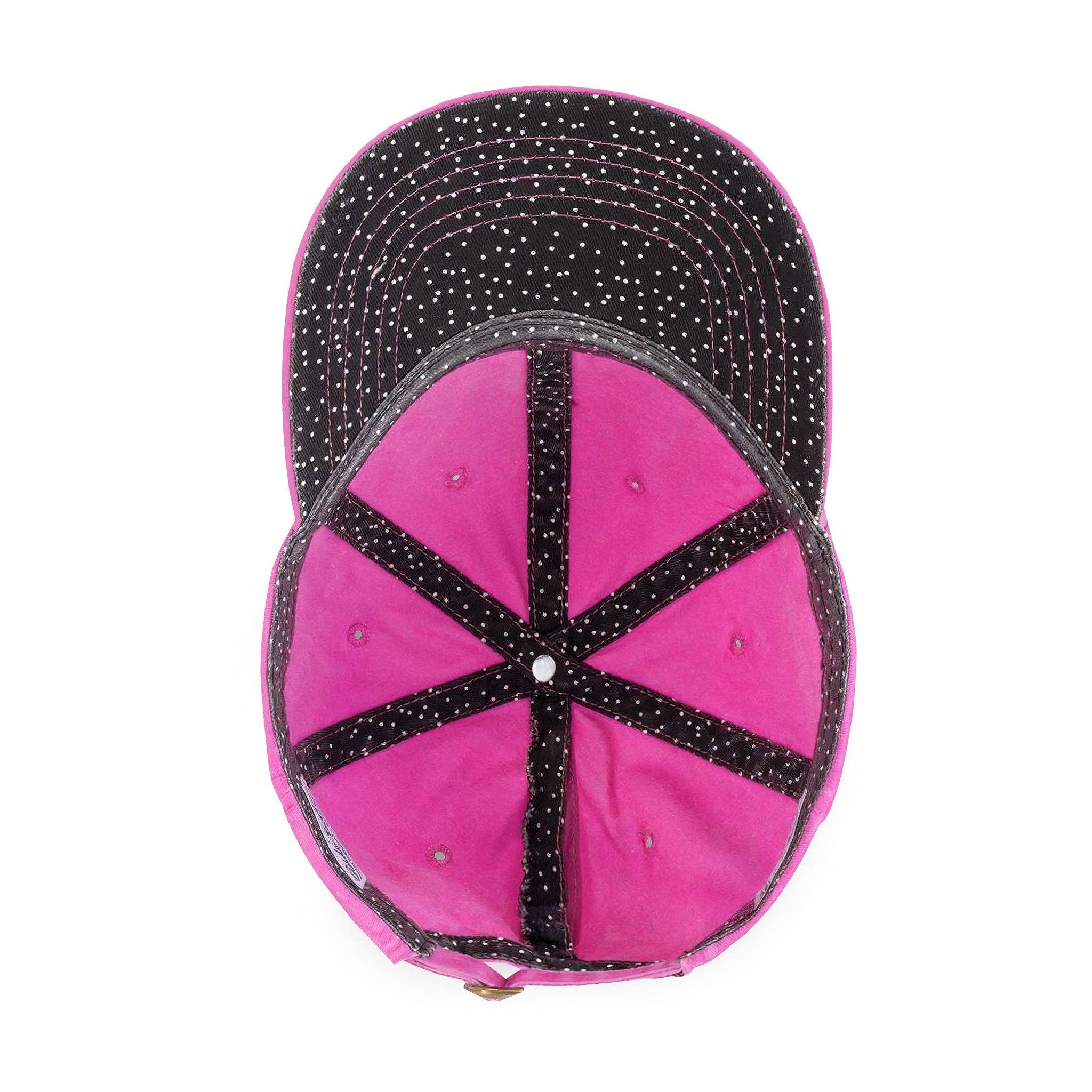 Interior of the Frickin' Follicular cap showing a speckled lining